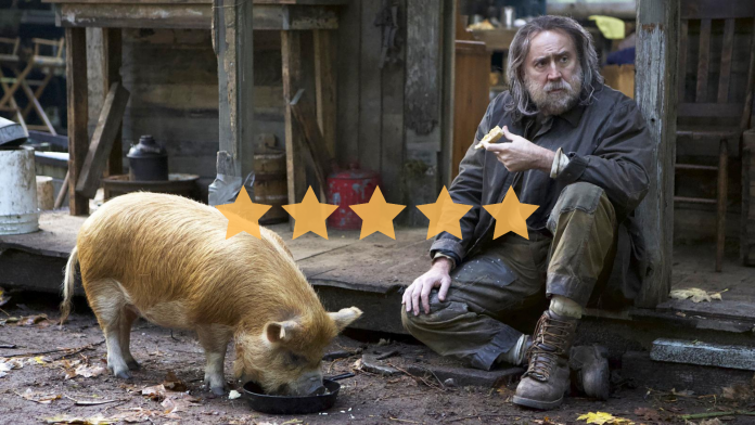 'Pig' is a striking reflection that transcends its unusual premise through a daring script and powerful performances.