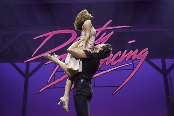 kira malou as baby and Michael O'Reilly as Johnny in the stage adaptation of Dirty Dancing