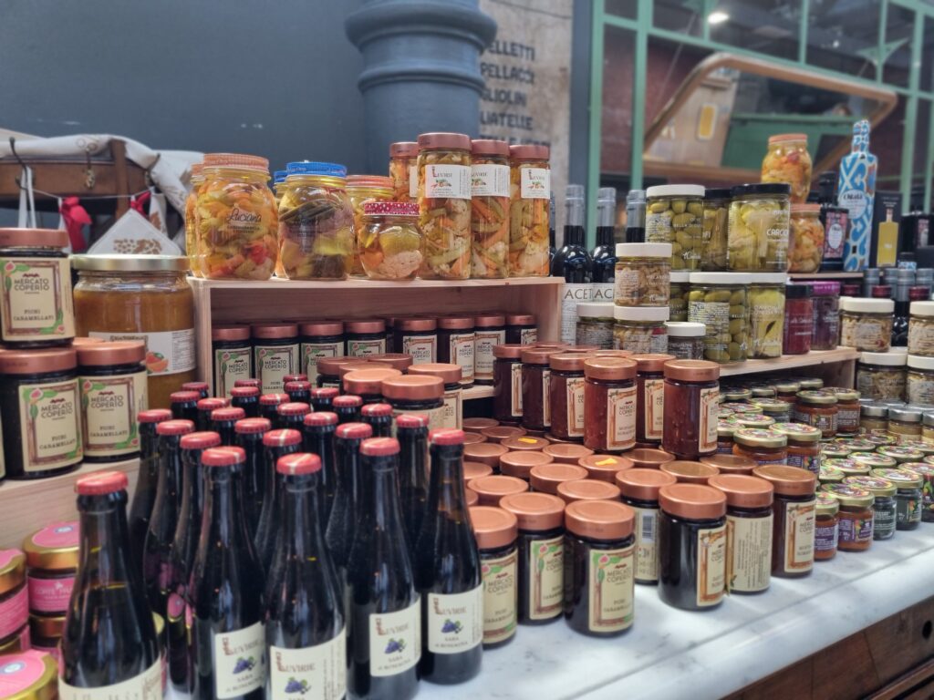 Local produce and gifts at Mercato Coperto. Photos by Penelope Johnson