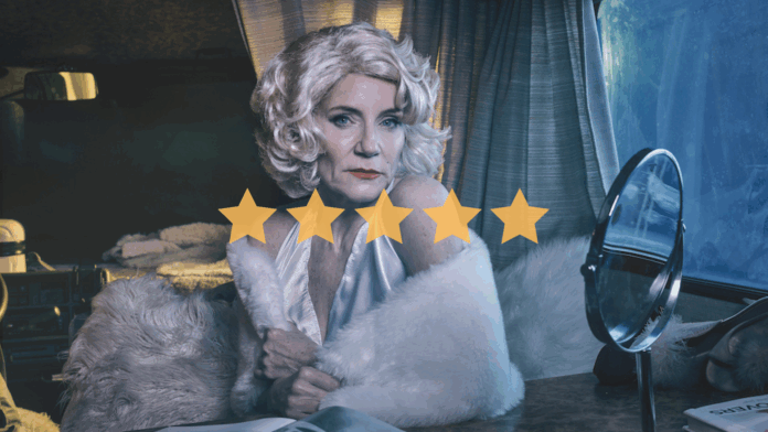 Michelle Collins in motorhome marilyn