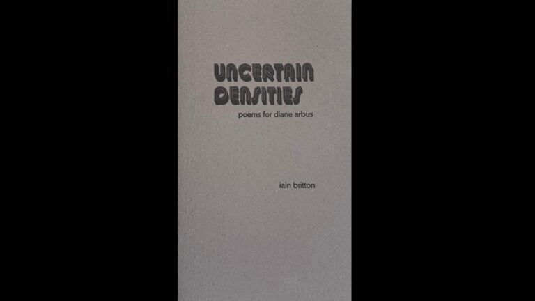 Poetry Review: Uncertain Densities // Iain Britton